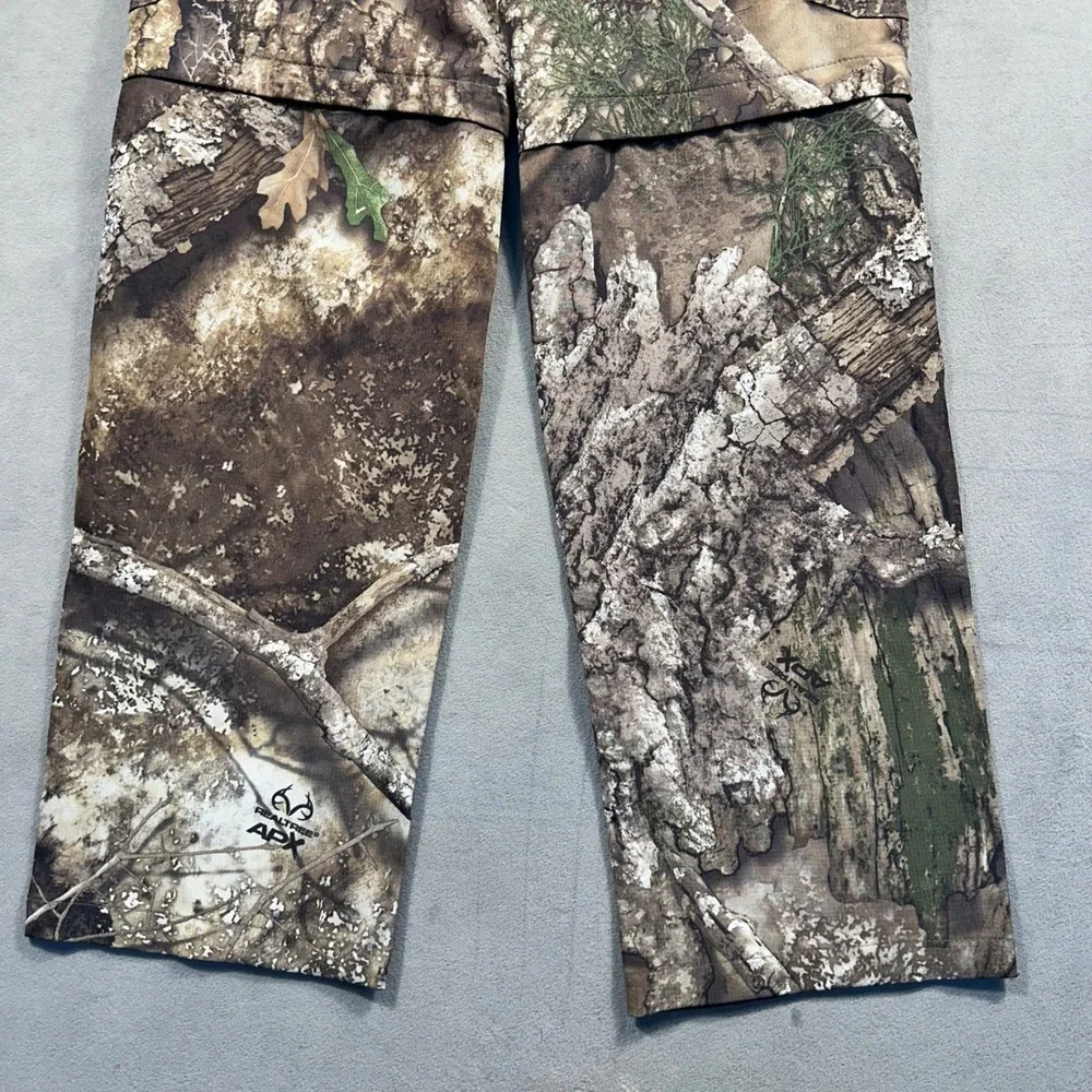 Magellan Outdoors Convertible Cargo Pants Kids Medium Brown Realtree APX Excell